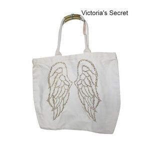 Victoria's Secret Heavenly Studded Angle Wings Beach Tote Bag NWT